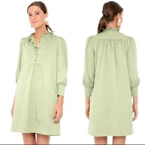 Tuckernuck POMANDER PLACE Claiborne Shift Dress in Sage Green S
